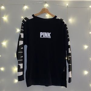PINK Black & White Zip-Side Sweatshirt